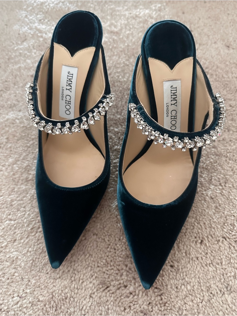 Jimmy Choo Bing 100
Color:  DragonFly 
Dust bag and box included